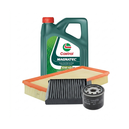 Kit revizie ulei Castrol MAGNATEC 10W-40 A/B + filtre Renault Clio 3 1.2 16V 58 CP – Bosch