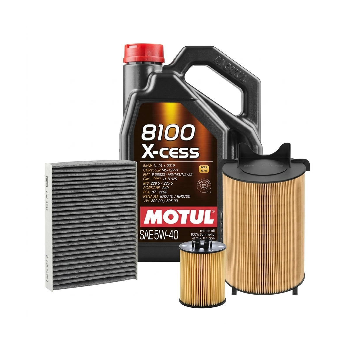 Kit revizie ulei Motul 8100 X-CESS 5W-40 + filtre VW Passat B6 1.4 TSI 122 CP – MANN