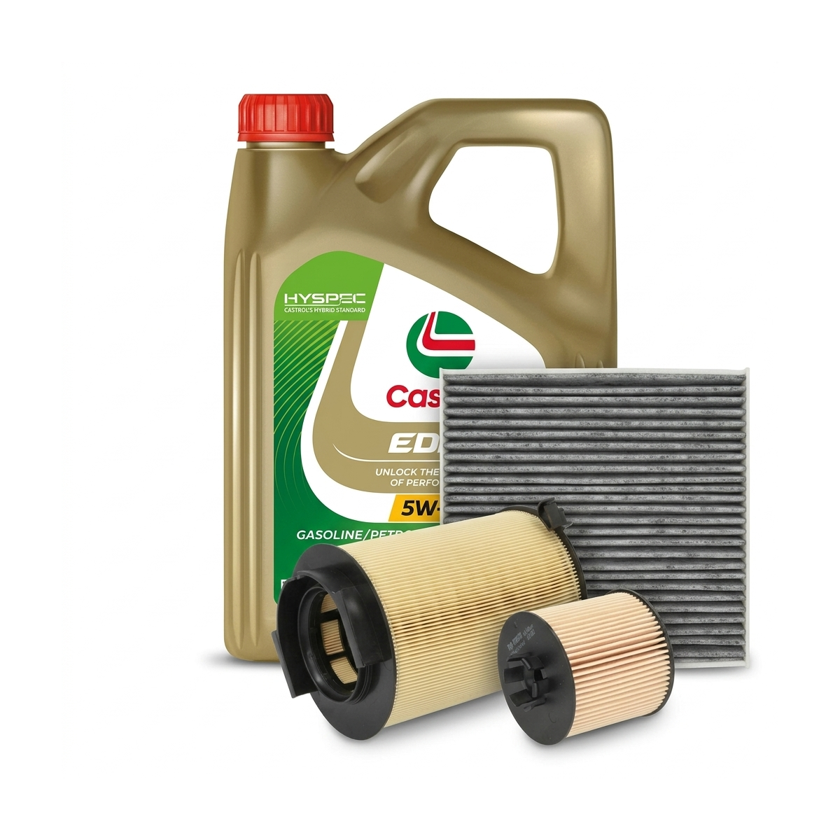 Kit revizie ulei Castrol EDGE 5W-30 LL + filtre VW Passat B6 1.4 TSI 122 CP – PURRO