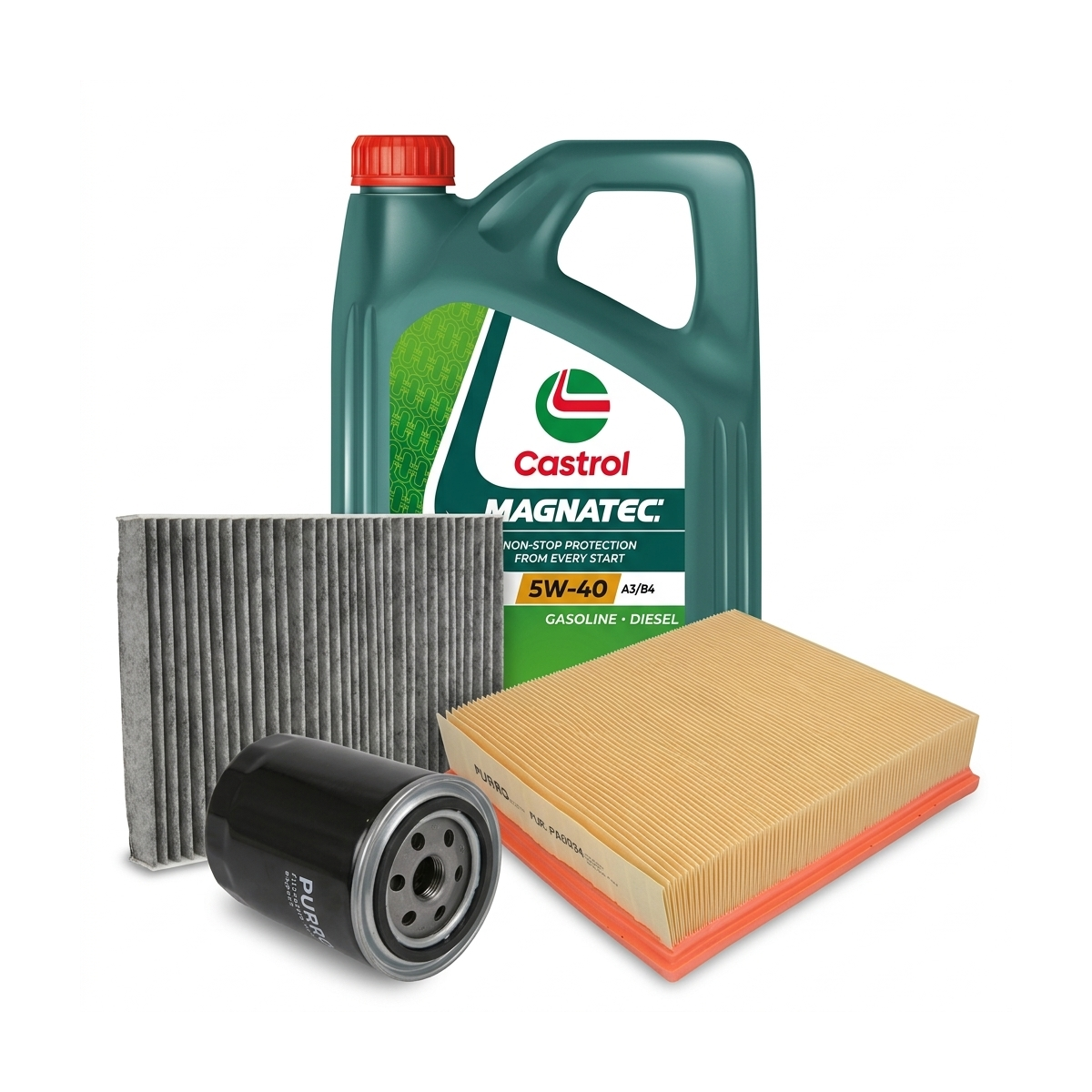 Kit revizie ulei Castrol MAGNATEC 5W-40 + filtre VW Passat B5.5 1.8 T 4motion 170 CP – PURRO