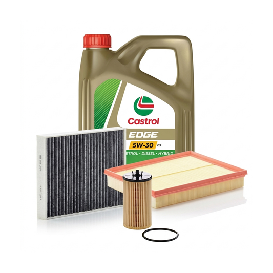 Kit revizie ulei Castrol EDGE 5W-30 C3 + filtre Opel Astra H 1.2 80 CP – MANN