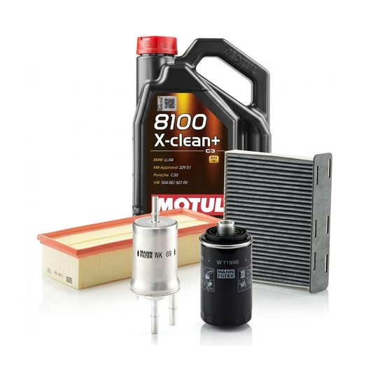 Kit revizie ulei Motul 8100 X-CLEAN+ 5W-30 + filtre Skoda Octavia 2 1.8 TSI 160 CP – MANN