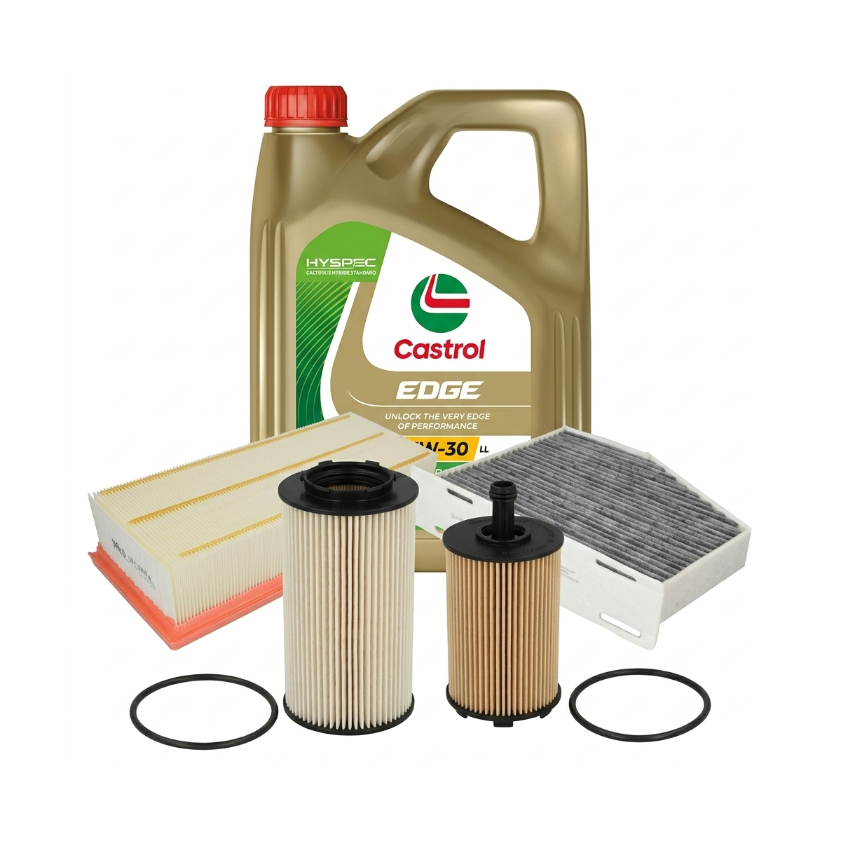 Kit revizie ulei Castrol EDGE 5W-30 LL + filtre Skoda Octavia 2 2.0 TDI 136 CP – PURRO