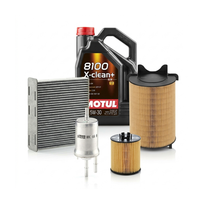Kit revizie ulei Motul 8100 X-CLEAN+ 5W-30 + filtre Skoda Superb 2 1.4 TSI 125 CP – MANN