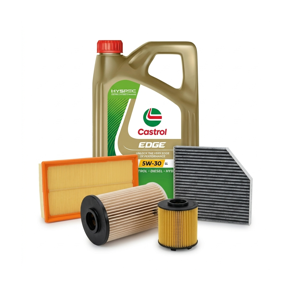Kit revizie ulei Castrol EDGE 5W-30 LL + filtre Skoda Superb 2 2.0 TDI 170 CP – Bosch