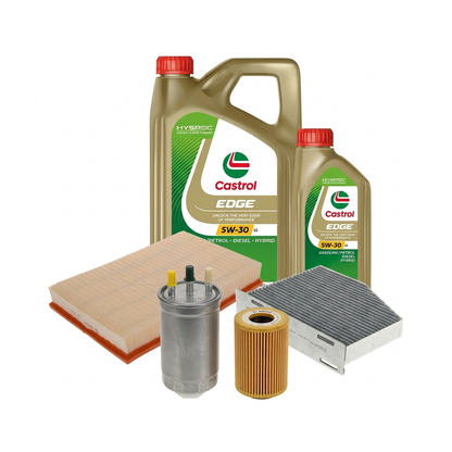 Kit revizie ulei Castrol EDGE 5W-30 LL + filtre Skoda Superb 2 3.6 FSI 4x4 260 CP – Bosch