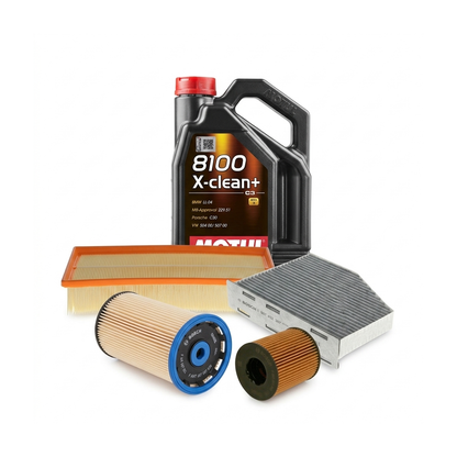 Kit revizie ulei Motul 8100 X-CLEAN+ 5W-30 + filtre VW Passat B7 1.6 TDI 105 CP – Bosch