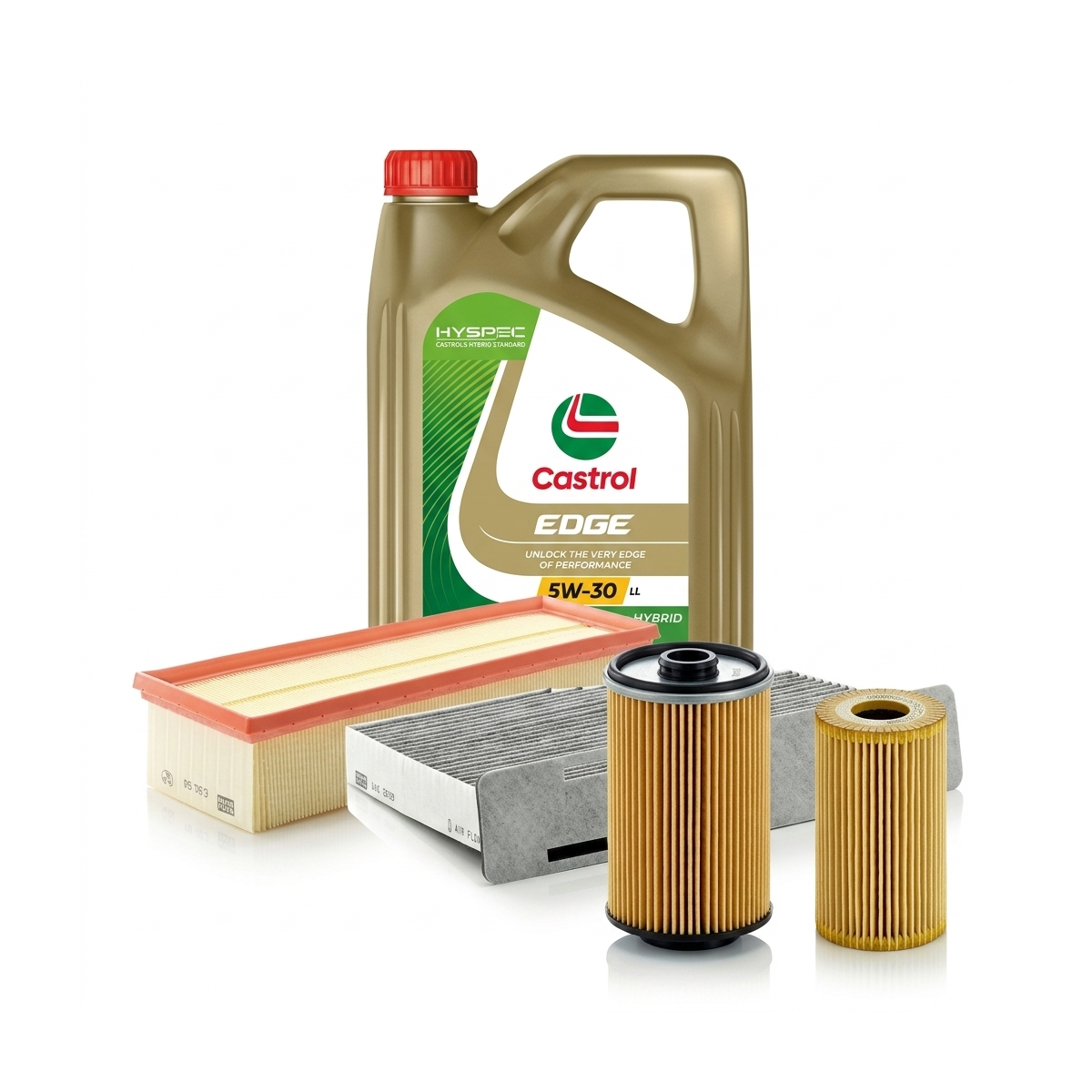 Kit revizie ulei Castrol EDGE 5W-30 LL + filtre VW Passat B7 1.6 TDI 105 CP – MANN