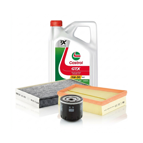 Kit revizie ulei Castrol GTX 5W-30 RN17 + filtre Renault Megane 3 1.4 TCe 131 CP – MANN