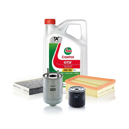 Kit revizie ulei Castrol GTX 5W-30 RN17 + filtre Renault Megane 3 1.5 dCi 90 CP – MANN
