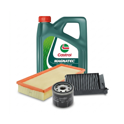 Kit revizie ulei Castrol MAGNATEC 5W-40 A3/B4 + filtre Renault Clio 3 1.2 16V Hi-Flex 75 CP – Bosch
