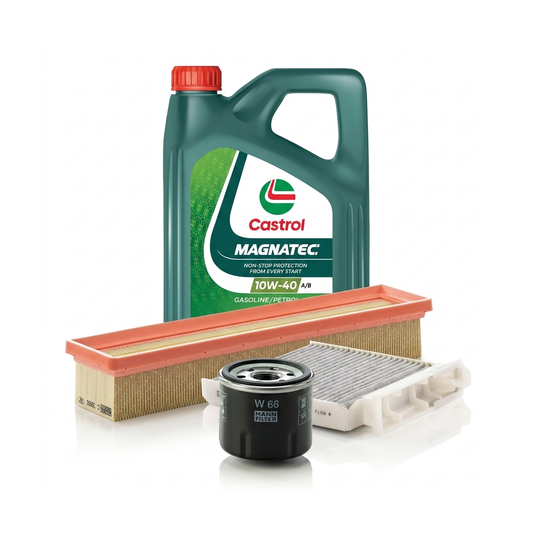 Kit revizie ulei Castrol MAGNATEC 10W-40 A/B + filtre Renault Clio 3 1.2 16V Hi-Flex 75 CP – MANN