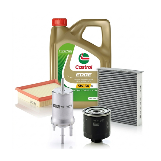 Kit revizie ulei Castrol EDGE 5W-30 LL + filtre VW Golf 6 1.4 80 CP – MANN