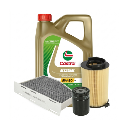 Kit revizie ulei Castrol EDGE 5W-30 LL + filtre VW Golf 6 1.6 102 CP – PURRO