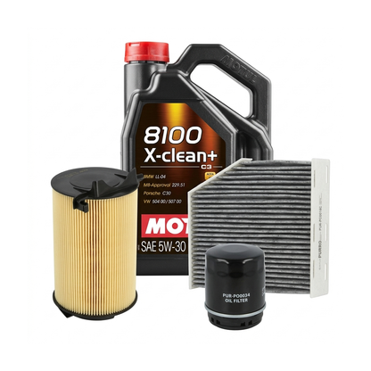 Kit revizie ulei Motul 8100 X-CLEAN+ 5W-30 + filtre VW Golf 6 1.4 TSI 122 CP – PURRO