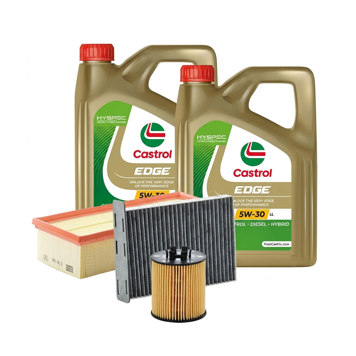Kit revizie ulei Castrol EDGE 5W-30 LL + filtre VW Tiguan 5N 1.4 TSI 150 CP – MANN