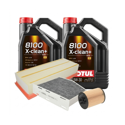 Kit revizie ulei Motul 8100 X-CLEAN+ 5W-30 + filtre VW Tiguan 5N 1.4 TSI 150 CP – PURRO