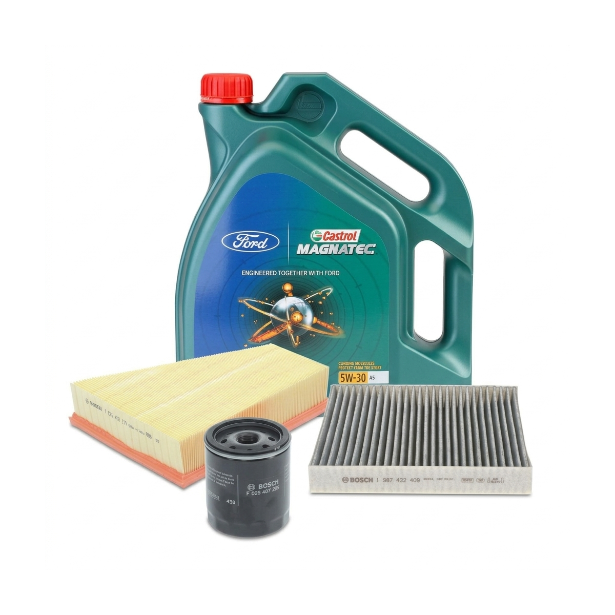 Kit revizie ulei Castrol Magnatec A5 5W-30 + filtre Ford Mondeo 4 2.0 Flexifuel 145 CP – Bosch