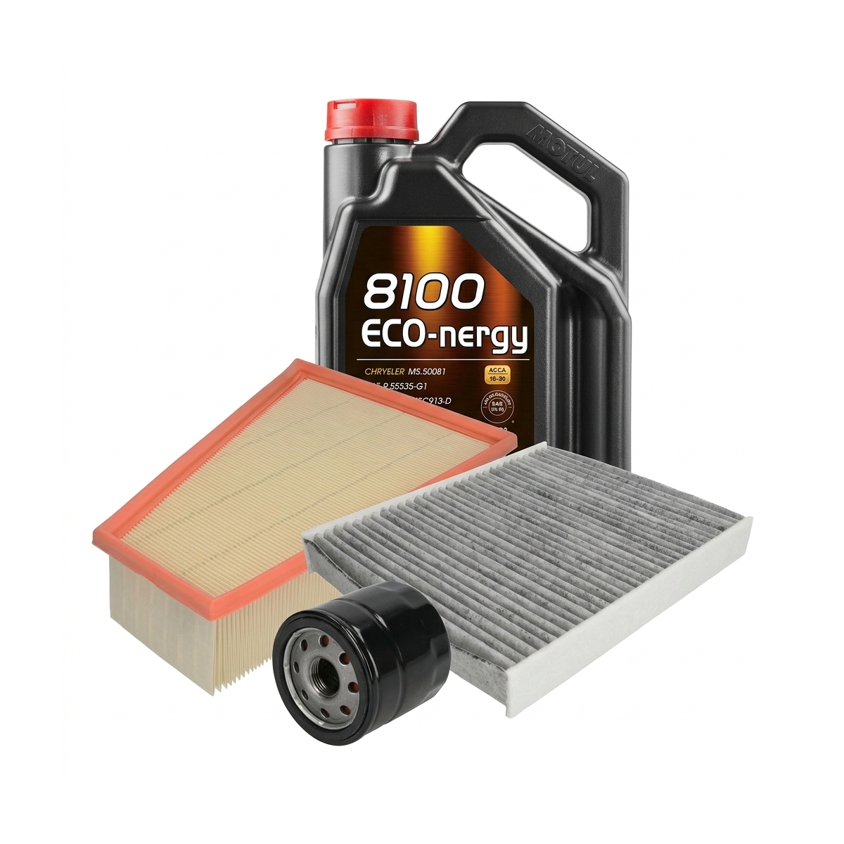 Kit revizie ulei Motul 8100 ECO-NERGY 5W-30 + filtre Ford Mondeo 4 2.0 Flexifuel 145 CP – PURRO
