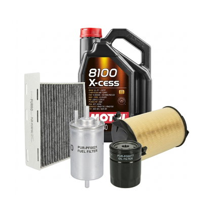 Kit revizie ulei Motul 8100 X-CESS 5W-40 + filtre Skoda Octavia 2 1.6 MultiFuel 102 CP – PURRO