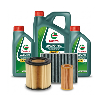 Kit revizie ulei Castrol MAGNATEC 5W-30 A5 + filtre Ford Focus 2 2.5 RS 305 CP – Bosch
