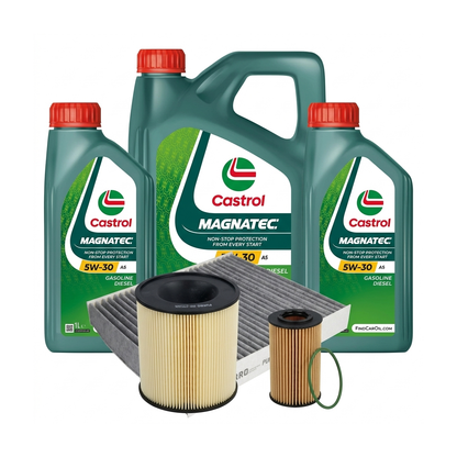 Kit revizie ulei Castrol MAGNATEC 5W-30 A5 + filtre Ford Focus 2 2.5 RS 305 CP – PURRO