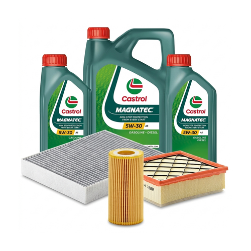 Kit revizie ulei Castrol MAGNATEC 5W-30 A5 + filtre Ford Kuga 1 2.5 4x4 200 CP – MANN
