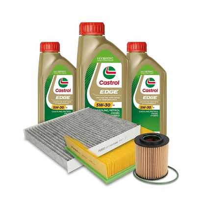 Kit revizie ulei Castrol EDGE 5W-30 LL + filtre VW Polo 5 1.2 60 CP – PURRO