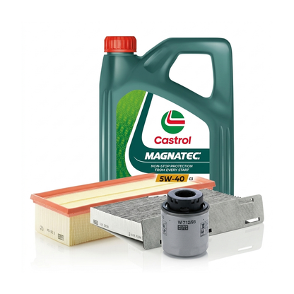 Kit revizie ulei Castrol MAGNATEC 5W-40 C3 + filtre VW Passat B6 1.4 TSI EcoFuel 150 CP – MANN