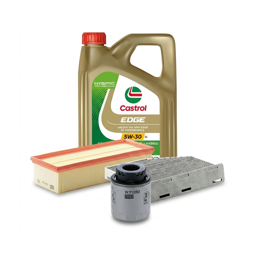 Kit revizie ulei Castrol EDGE 5W-30 LL + filtre VW Passat B6 1.4 TSI EcoFuel 150 CP – MANN