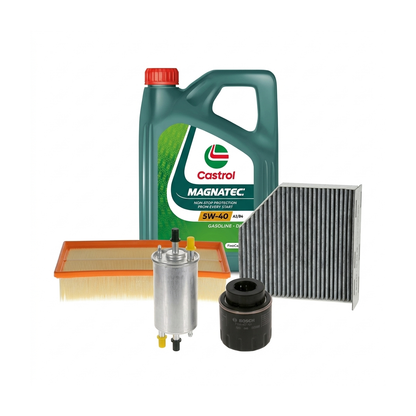 Kit revizie ulei Castrol MAGNATEC 5W-40 A3/B4 + filtre VW Jetta 3 1.4 TSI 160 CP – Bosch
