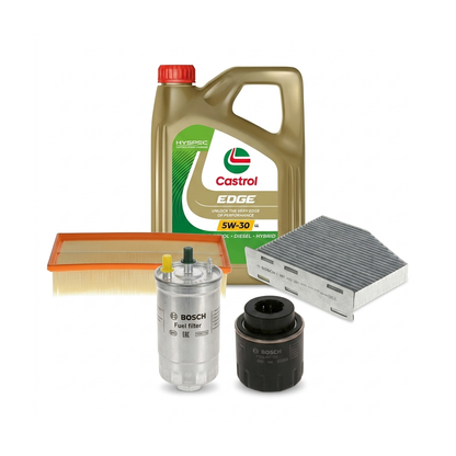 Kit revizie ulei Castrol EDGE 5W-30 LL + filtre VW Jetta 3 1.4 TSI 160 CP – Bosch