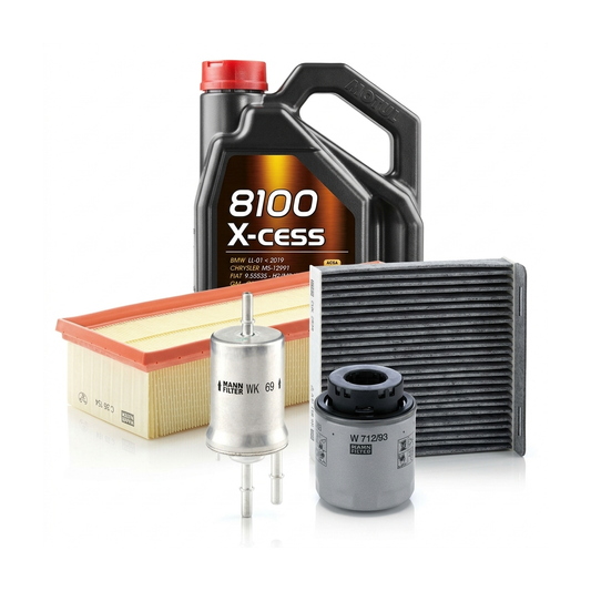 Kit revizie ulei Motul 8100 X-CESS 5W-40 + filtre VW Jetta 3 1.4 TSI 160 CP – MANN