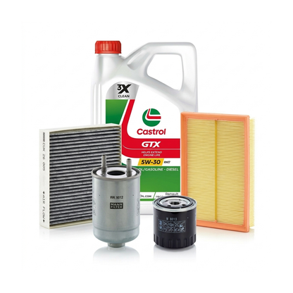 Kit revizie ulei Castrol GTX 5W-30 RN17 + filtre Renault Megane 3 1.9 dCi 131 CP – MANN