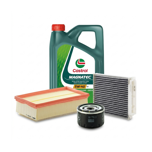 Kit revizie ulei Castrol MAGNATEC 5W-40 C3 + filtre Renault Clio 3 1.6 16V GT 128 CP – MANN