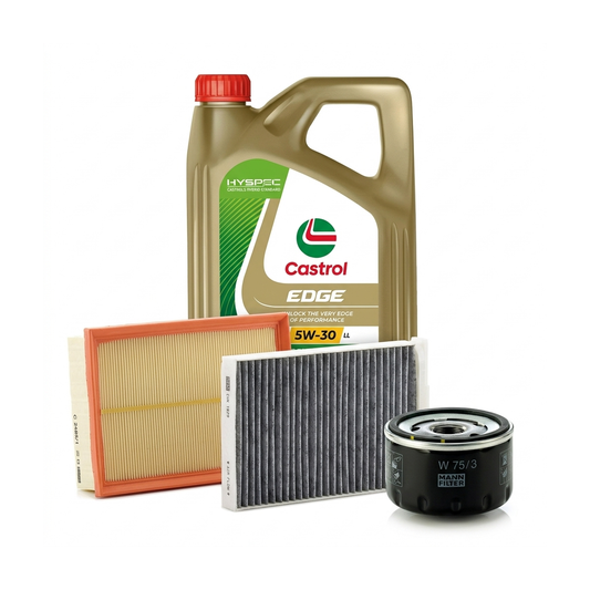 Kit revizie ulei Castrol EDGE 5W-30 LL + filtre Renault Clio 3 1.6 16V GT 128 CP – MANN