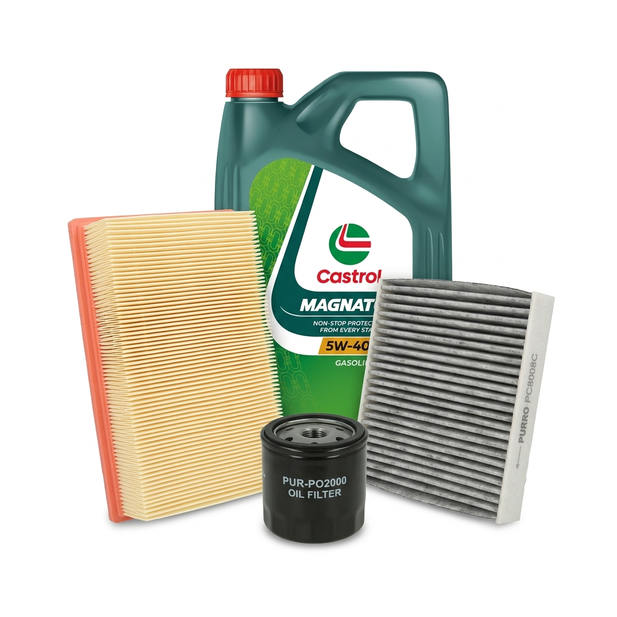 Kit revizie ulei Castrol MAGNATEC 5W-40 C3 + filtre Renault Clio 3 1.6 16V GT 128 CP – PURRO