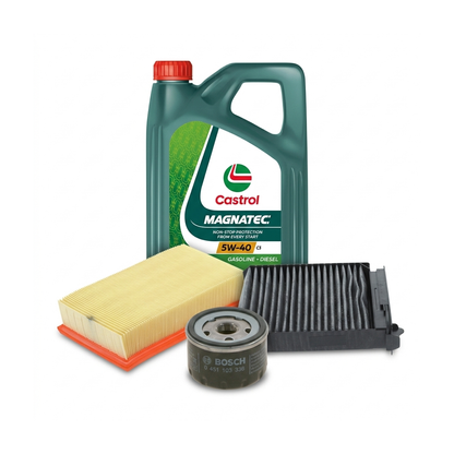 Kit revizie ulei Castrol MAGNATEC 5W-40 C3 + filtre Renault Clio 3 2.0 16V Sport 200 CP – Bosch