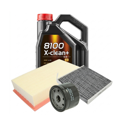 Kit revizie ulei Motul 8100 X-CLEAN+ 5W-30 + filtre Renault Clio 3 2.0 16V Sport 200 CP – PURRO
