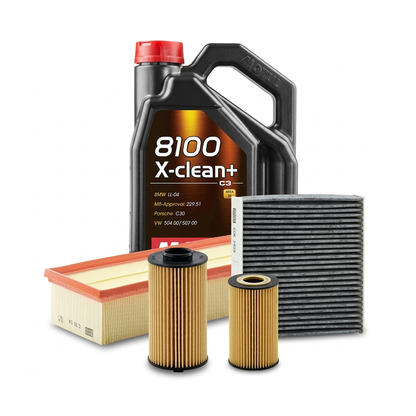 Kit revizie ulei Motul 8100 X-CLEAN+ 5W-30 + filtre Skoda Octavia 2 1.6 TDI 105 CP – MANN