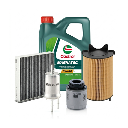 Kit revizie ulei Castrol MAGNATEC 5W-40 C3 + filtre Skoda Octavia 2 1.4 TSI 122 CP – MANN