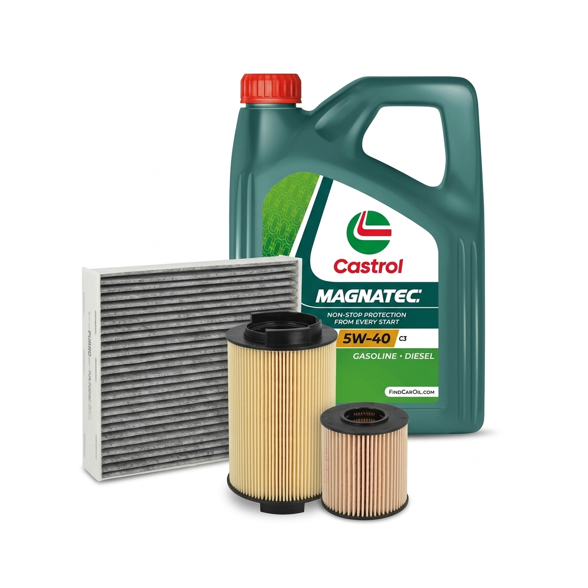 Kit revizie ulei Castrol MAGNATEC 5W-40 C3 + filtre Skoda Octavia 2 1.4 TSI 122 CP – PURRO
