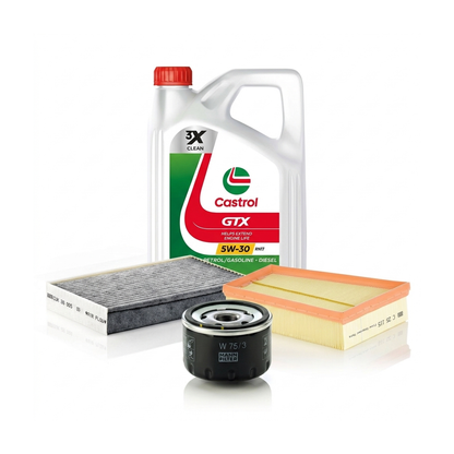 Kit revizie ulei Castrol GTX 5W-30 RN17 + filtre Renault Megane 3 1.6 16V Hi-Flex 110 CP – MANN
