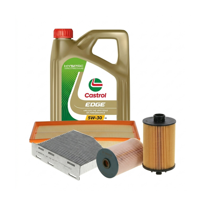 Kit revizie ulei Castrol EDGE 5W-30 LL + filtre VW Golf 6 2.0 TDI 136 CP – Bosch