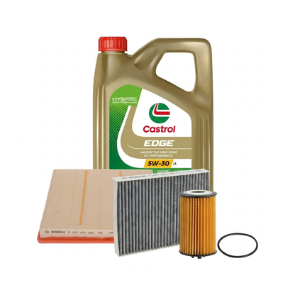 Kit revizie ulei Castrol EDGE 5W-30 LL + filtre Opel Astra J 1.4 87 CP – Bosch