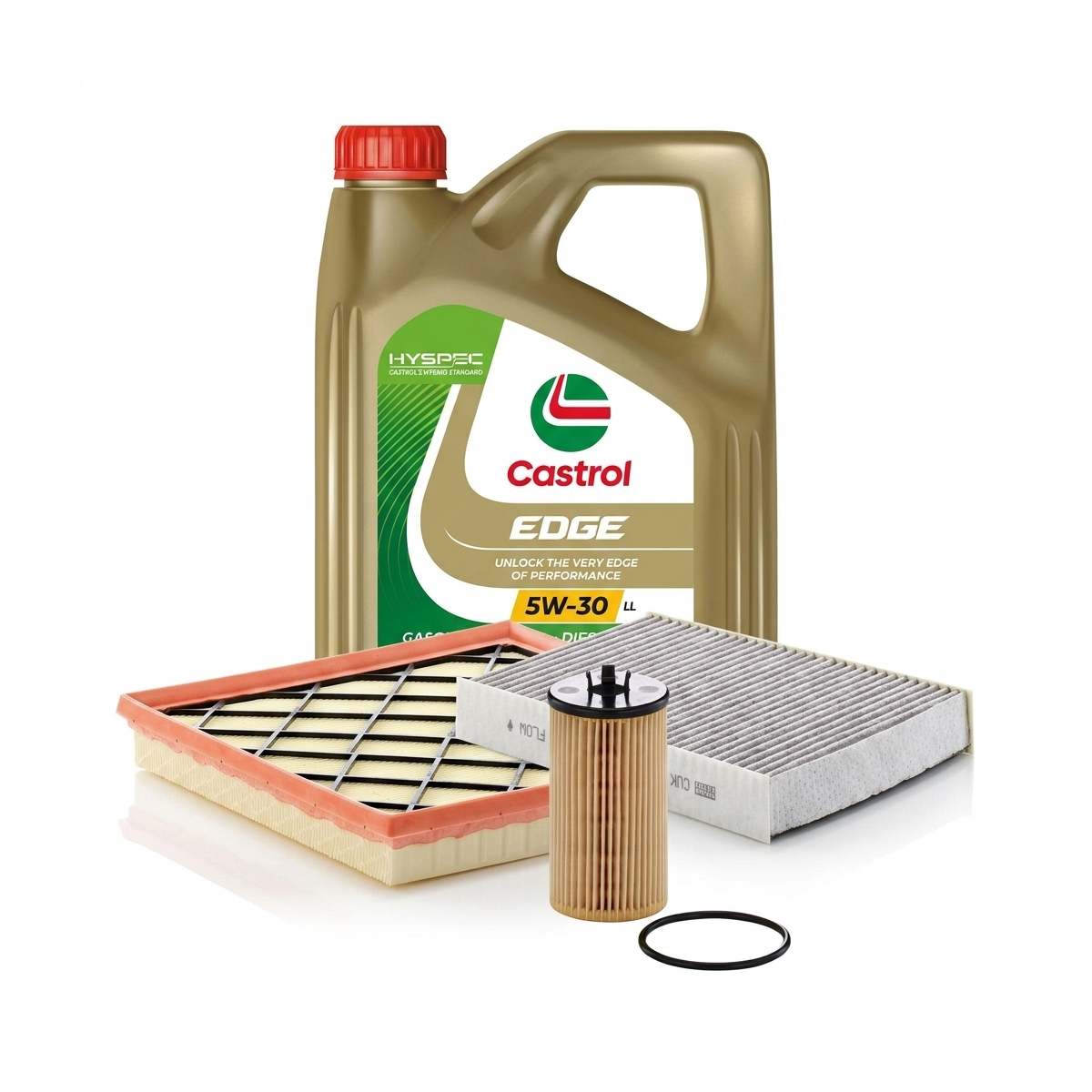 Kit revizie ulei Castrol EDGE 5W-30 LL + filtre Opel Astra J 1.4 87 CP – MANN