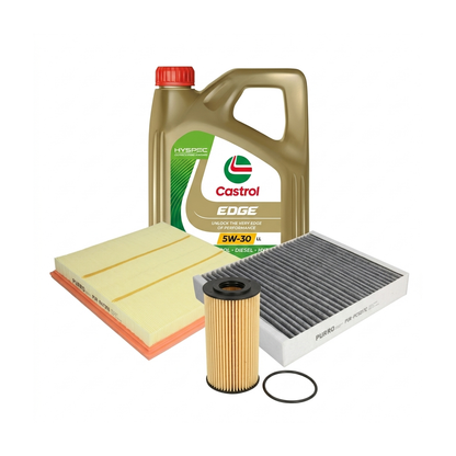 Kit revizie ulei Castrol EDGE 5W-30 LL + filtre Opel Astra J 1.4 87 CP – PURRO