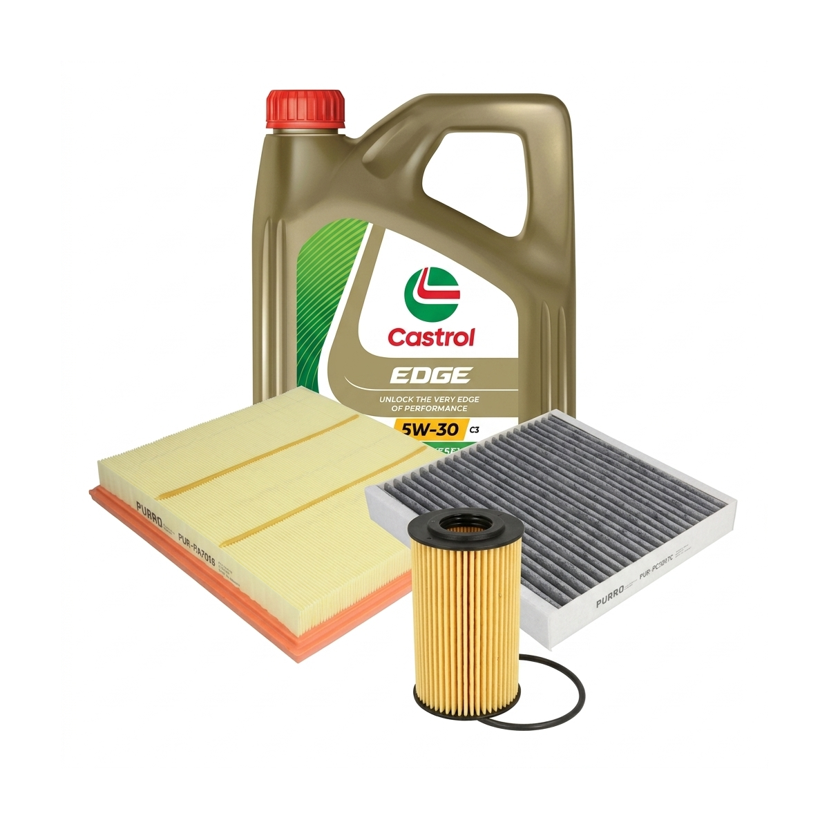 Kit revizie ulei Castrol EDGE 5W-30 C3 + filtre Opel Astra J 1.4 100 CP – PURRO