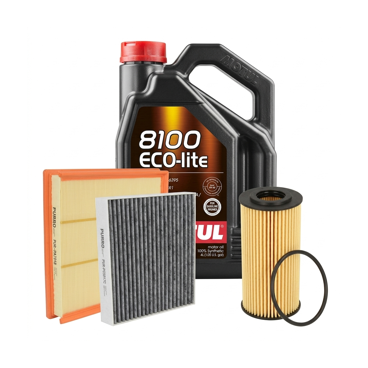 Kit revizie ulei Motul 8100 ECO-LITE 5W-30 + filtre Opel Astra J 1.4 100 CP – PURRO