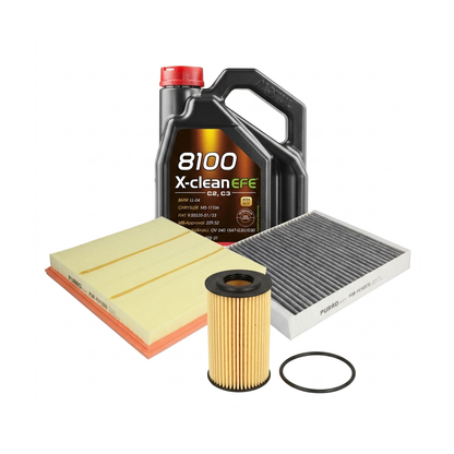 Kit revizie ulei Motul 8100 X-CLEAN EFE 5W-30 + filtre Opel Astra J 1.4 100 CP – PURRO